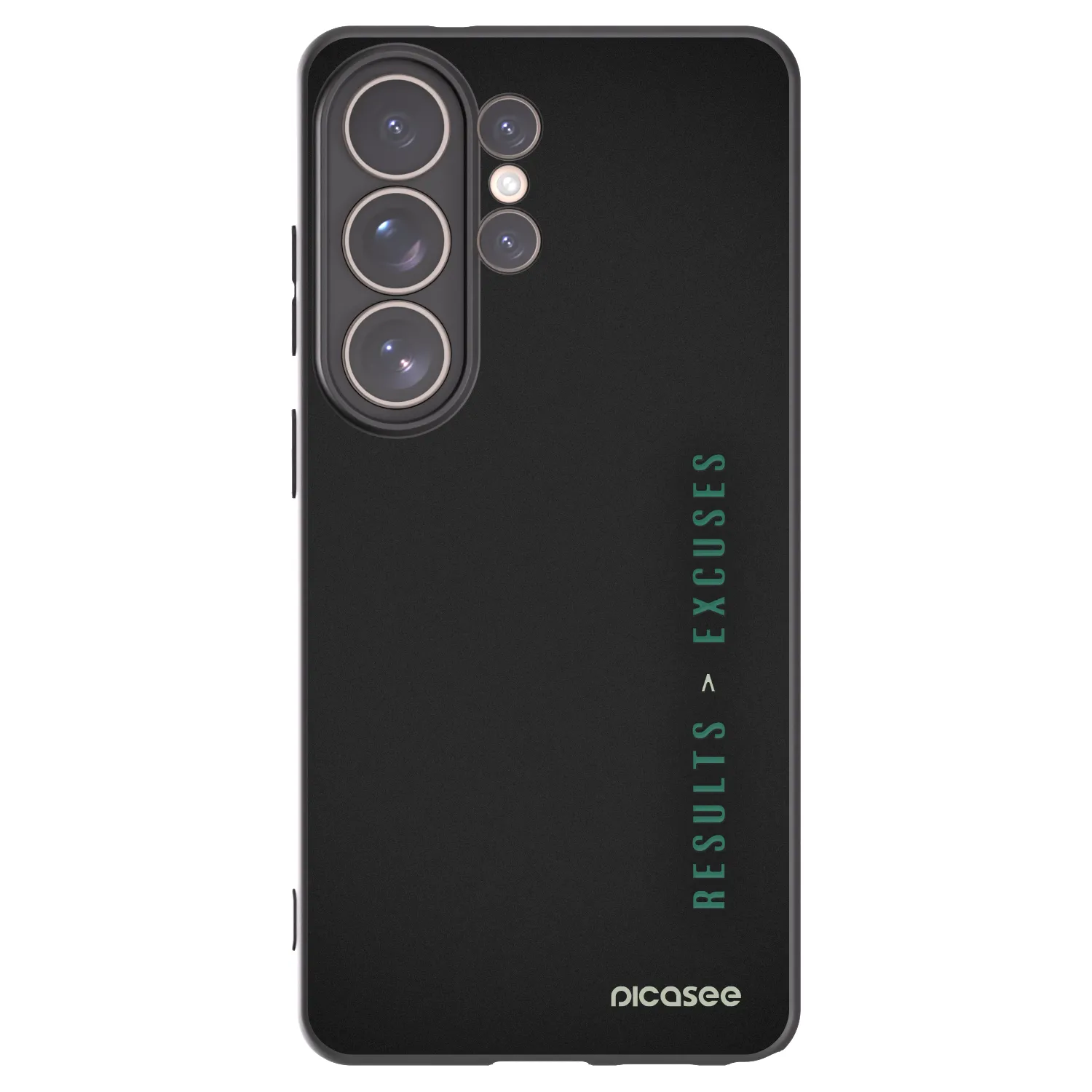 Picasee Μαύρη θήκη σιλικόνης για Samsung Galaxy S26 Ultra - Results x Excuses
