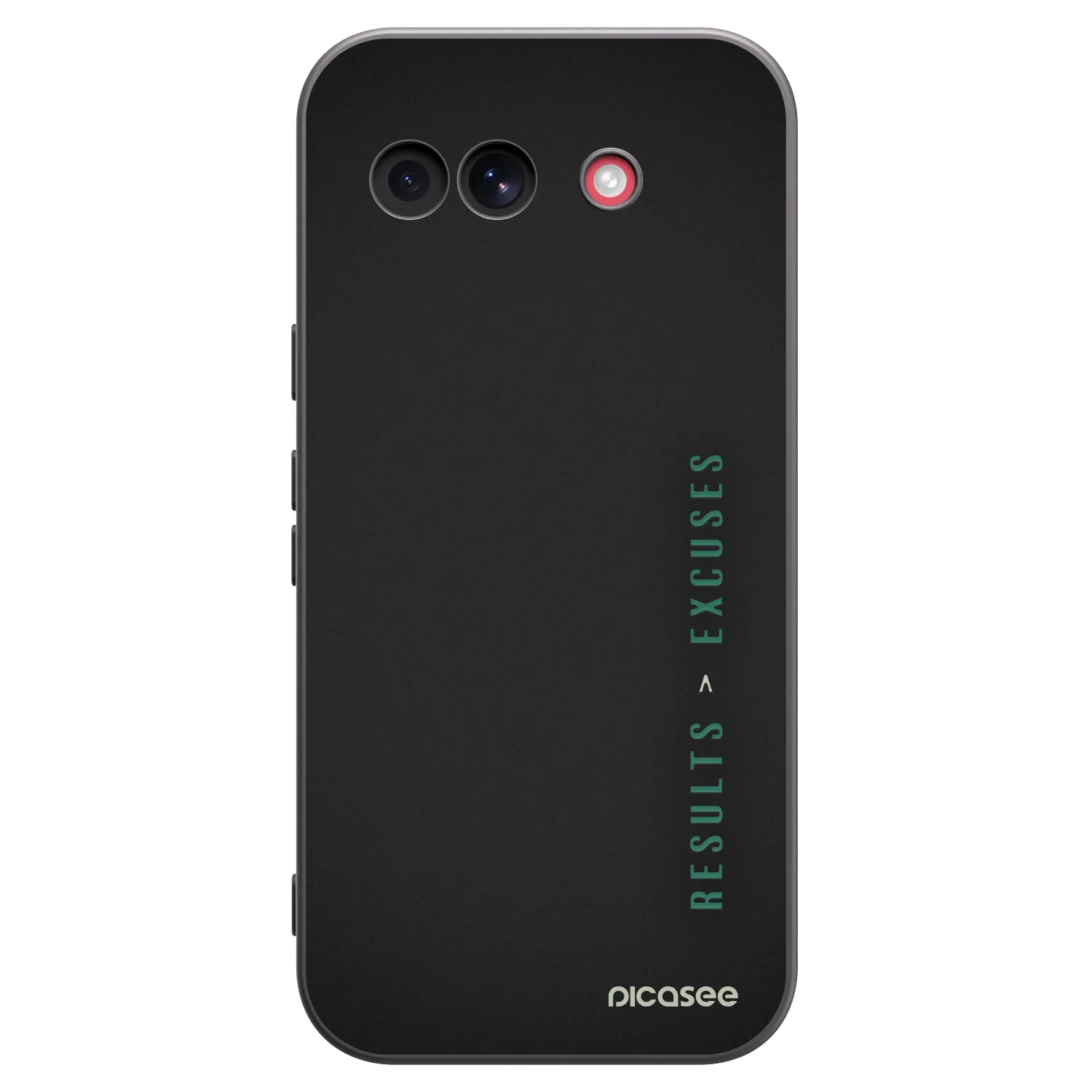 Picasee Μαύρη θήκη σιλικόνης για Google Pixel 10a - Results x Excuses