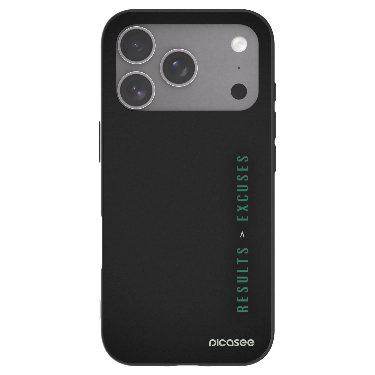 Picasee Μαύρη θήκη σιλικόνης για Apple iPhone 18 Pro - Results x Excuses