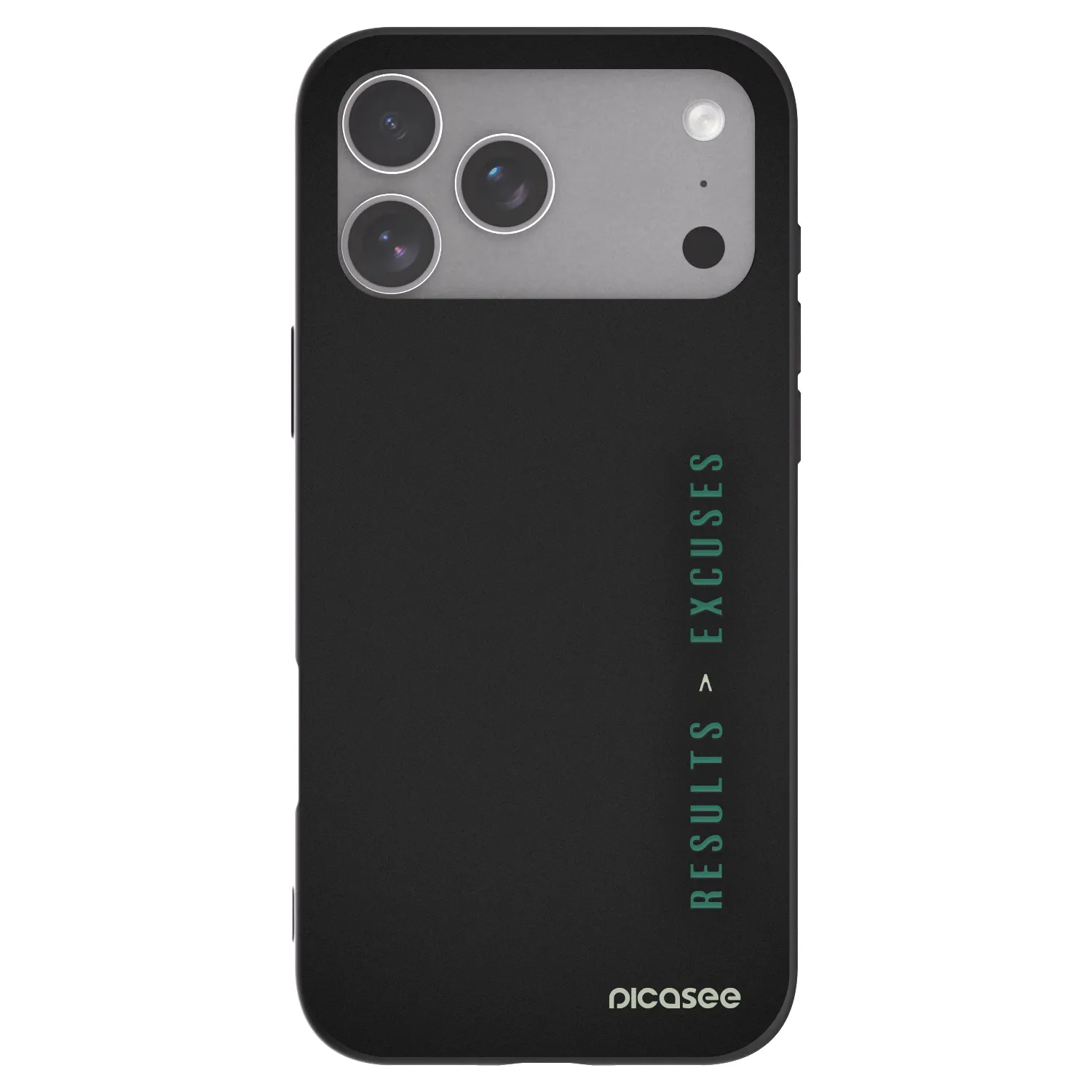 Picasee Μαύρη θήκη σιλικόνης για Apple iPhone 18 Pro Max - Results x Excuses