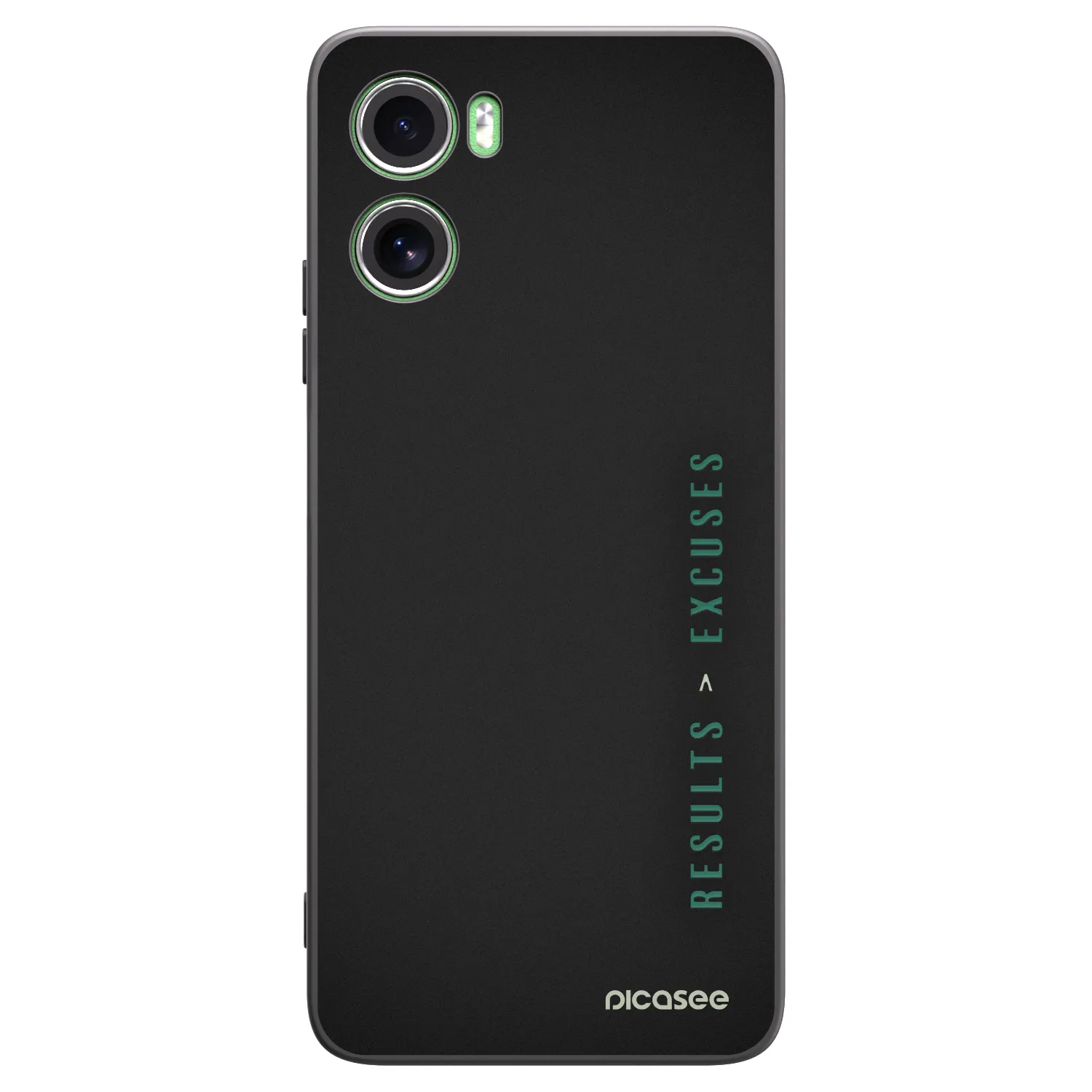 Picasee Μαύρη θήκη σιλικόνης για Motorola Moto G06 - Results x Excuses