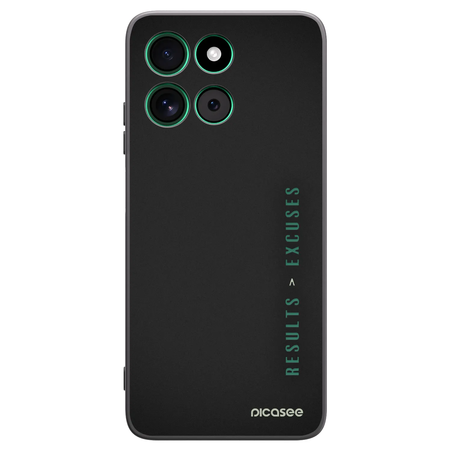 Picasee Μαύρη θήκη σιλικόνης για Motorola Moto G57 Power - Results x Excuses