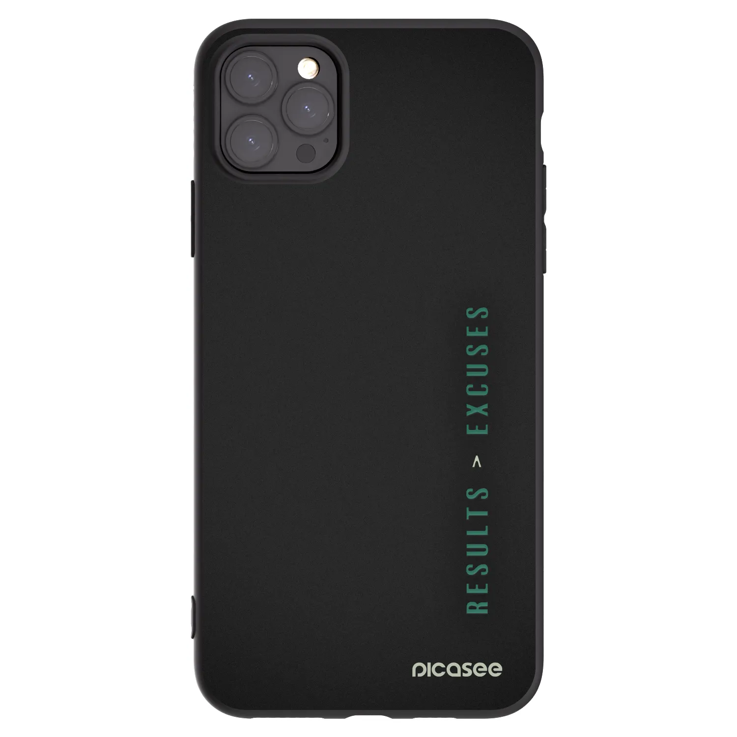 Picasee Μαύρη θήκη σιλικόνης για Apple iPhone 11 Pro Max - Results x Excuses