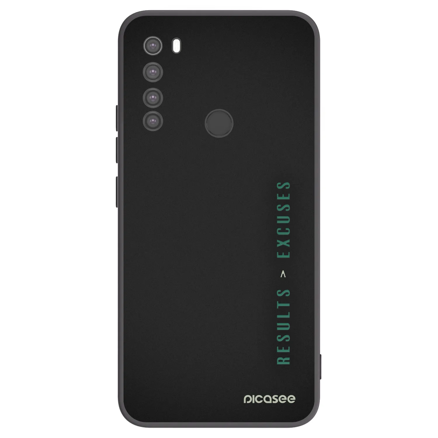 Picasee Μαύρη θήκη σιλικόνης για Xiaomi Redmi Note 8 - Results x Excuses