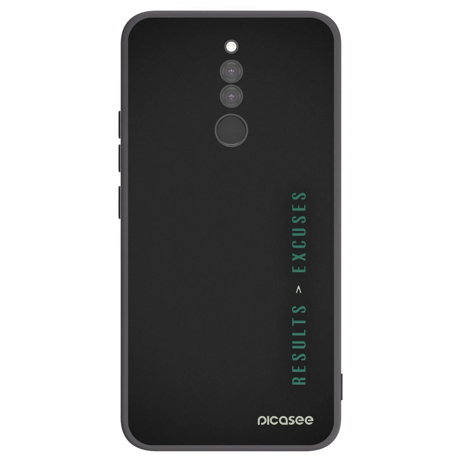 Picasee Μαύρη θήκη σιλικόνης για Xiaomi Redmi 8 - Results x Excuses