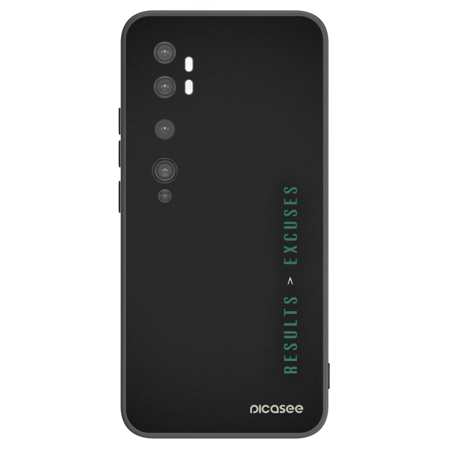 Picasee Μαύρη θήκη σιλικόνης για Xiaomi Mi Note 10 (Pro) - Results x Excuses