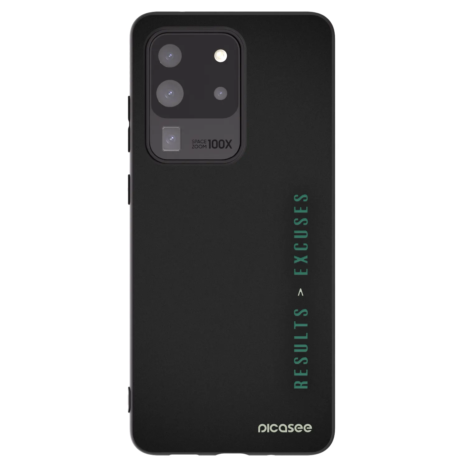 Picasee Μαύρη θήκη σιλικόνης για Samsung Galaxy S20 Ultra 5G G988F - Results x Excuses