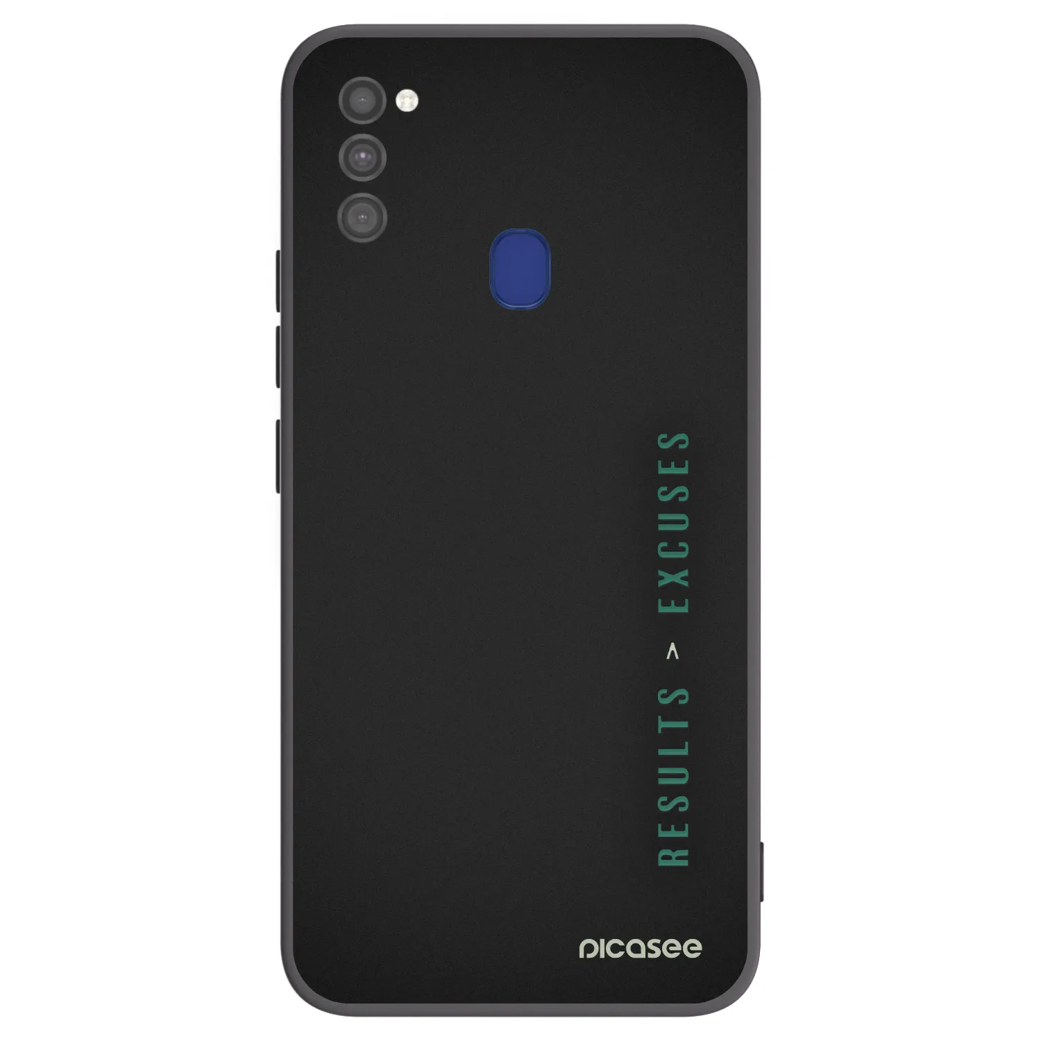 Picasee Μαύρη θήκη σιλικόνης για Samsung Galaxy M21 M215F - Results x Excuses