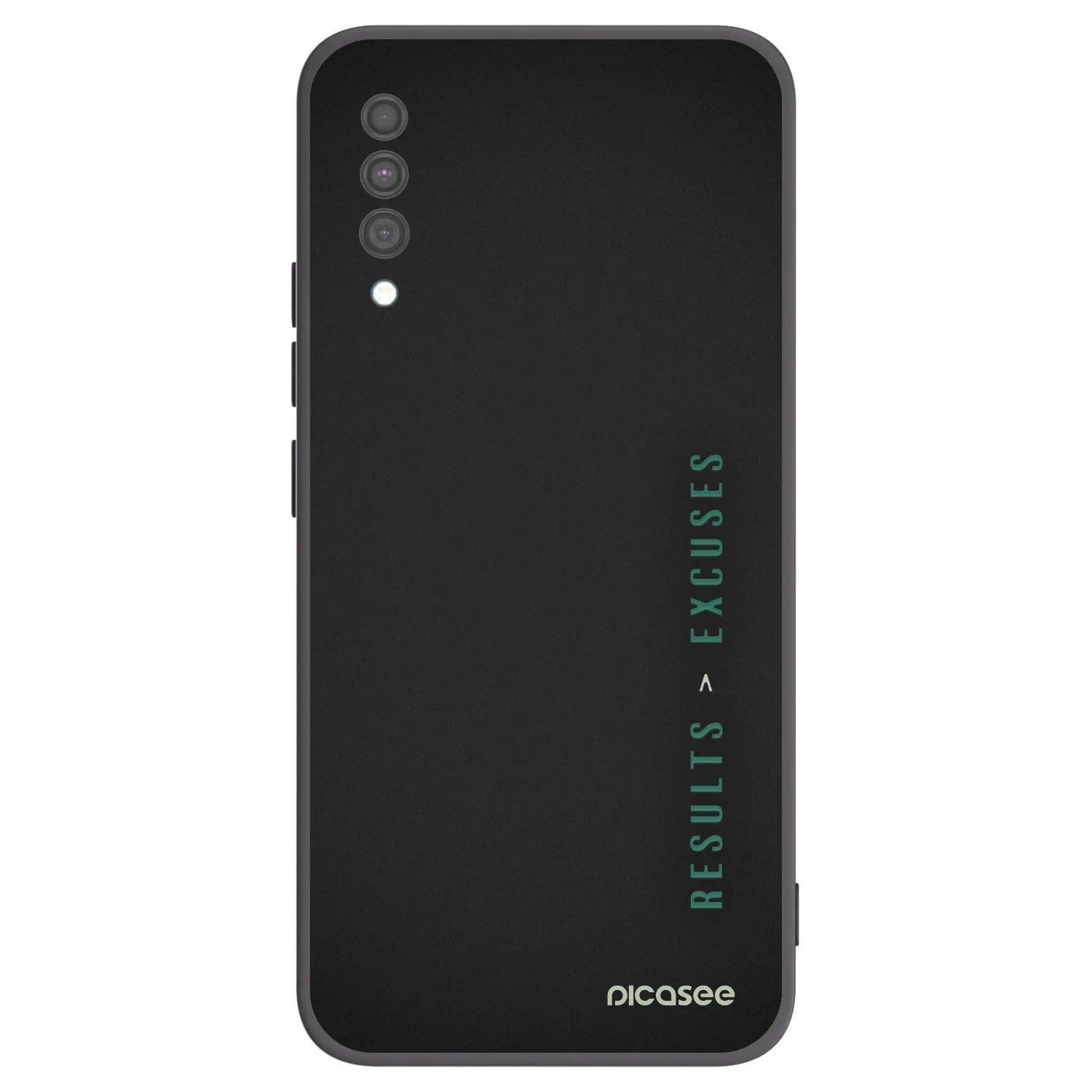 Picasee Μαύρη θήκη σιλικόνης για Samsung Galaxy A30s A307F - Results x Excuses