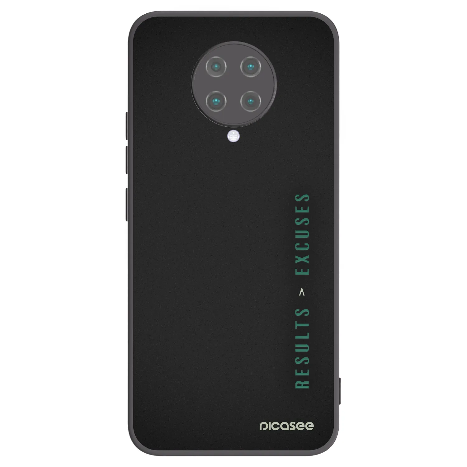 Picasee Μαύρη θήκη σιλικόνης για Xiaomi Poco F2 Pro - Results x Excuses