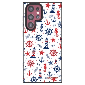 Picasee Μαύρη θήκη σιλικόνης για Samsung Galaxy S22 Ultra 5G - Sailor Vibes
