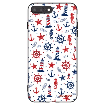 Picasee Μαύρη θήκη σιλικόνης για Apple iPhone 8 Plus - Sailor Vibes