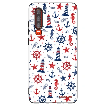 Picasee Μαύρη θήκη σιλικόνης για Huawei P30 - Sailor Vibes