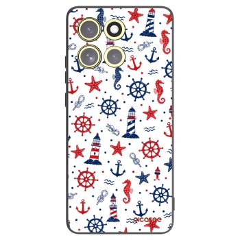 Picasee Μαύρη θήκη σιλικόνης για Motorola Moto G86 5G - Sailor Vibes