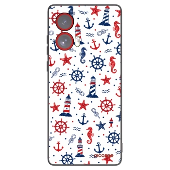 Picasee Μαύρη θήκη σιλικόνης για Motorola Edge 50 Fusion - Sailor Vibes