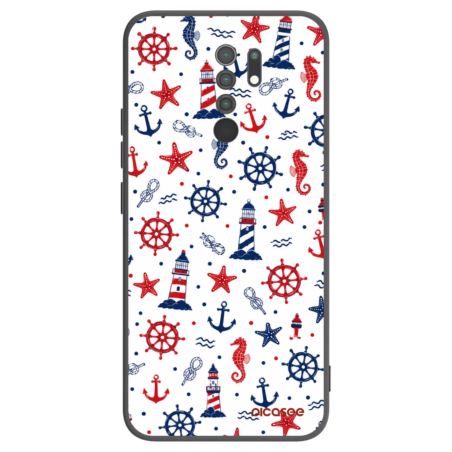 Picasee Μαύρη θήκη σιλικόνης για Xiaomi Redmi 9 - Sailor Vibes