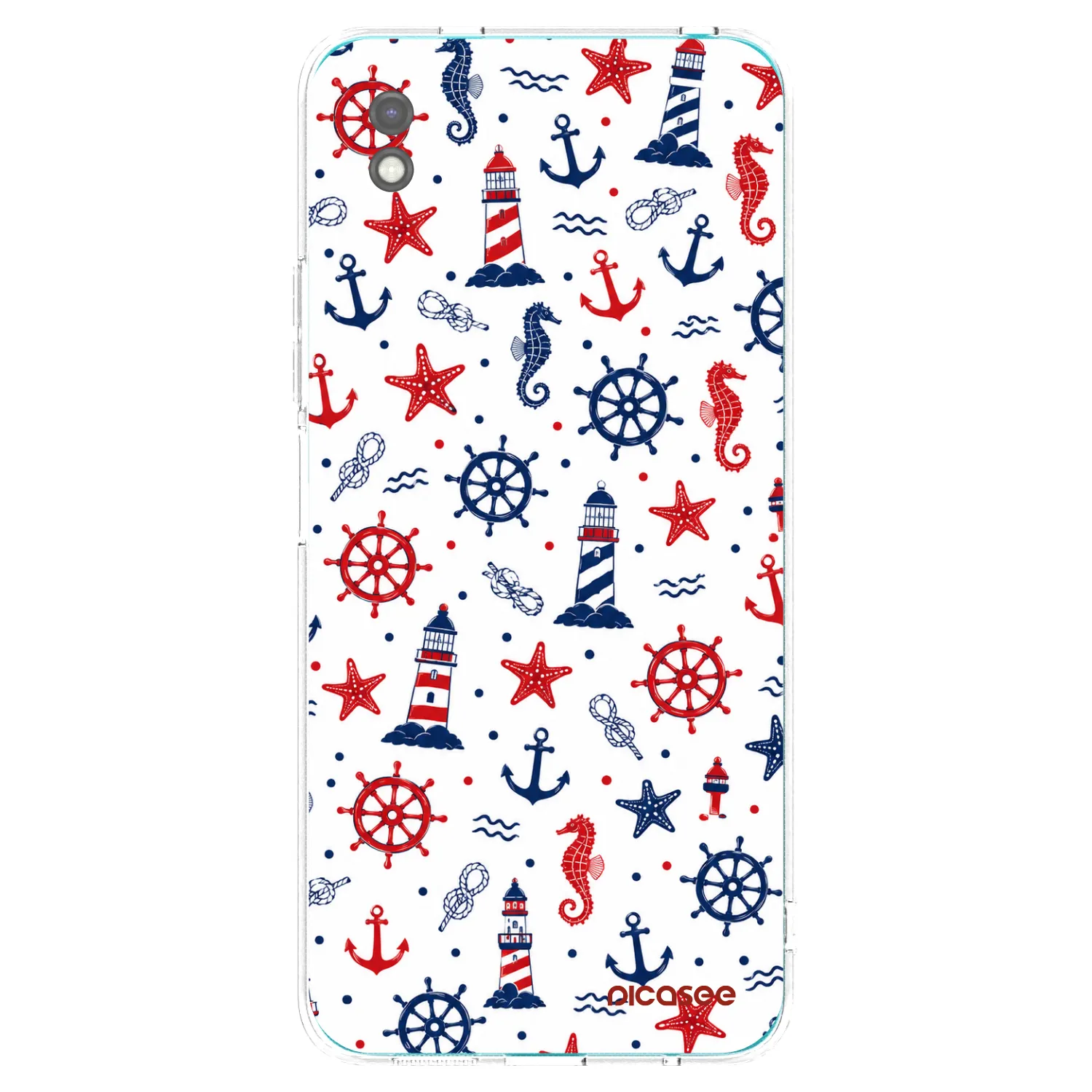 Picasee Μαύρη θήκη σιλικόνης για Xiaomi Redmi 9A - Sailor Vibes