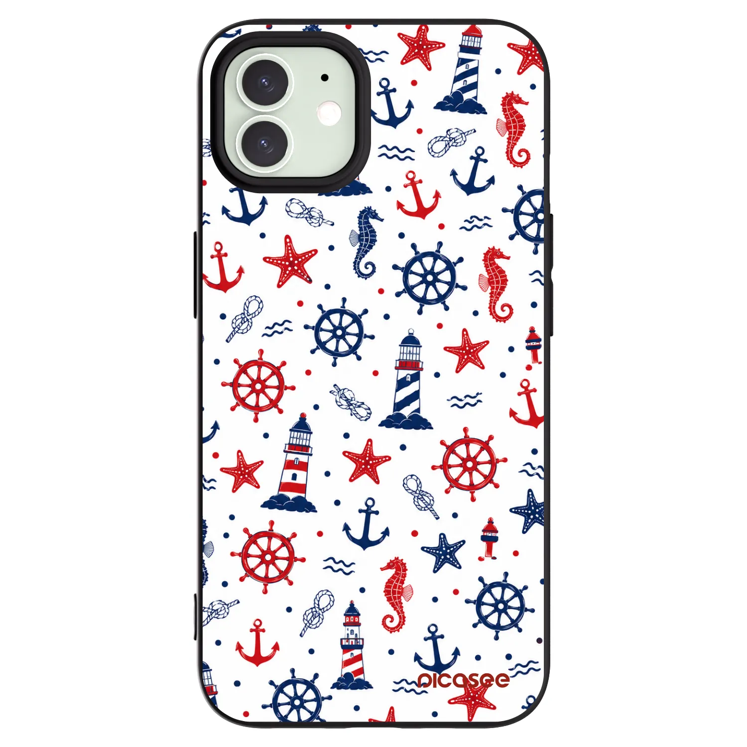 Picasee Μαύρη θήκη σιλικόνης για Apple iPhone 12 - Sailor Vibes