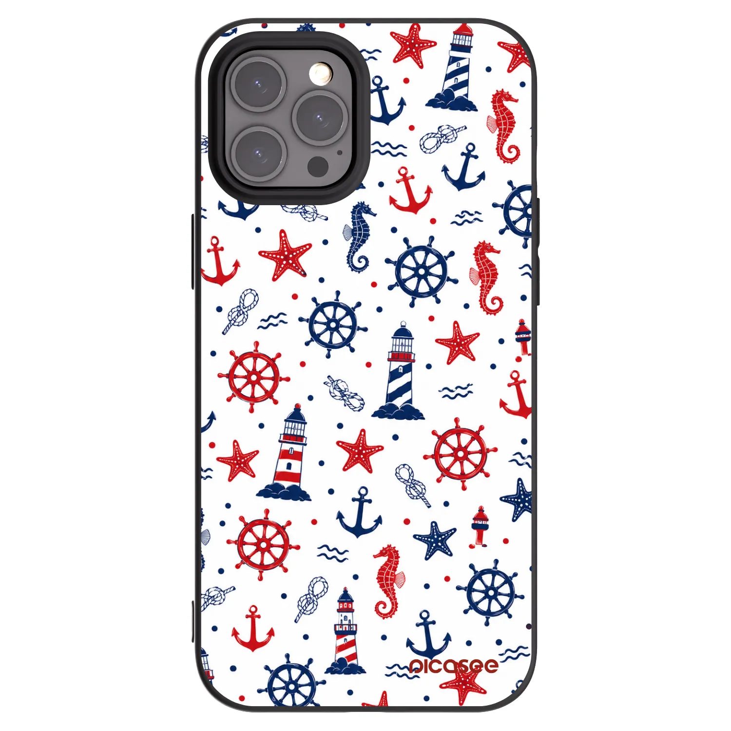 Picasee Μαύρη θήκη σιλικόνης για Apple iPhone 12 Pro Max - Sailor Vibes