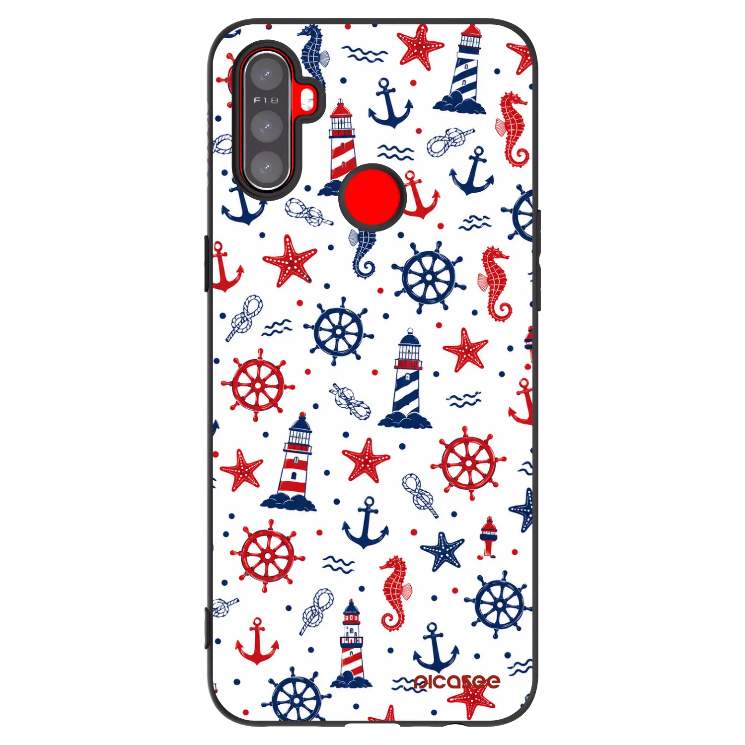 Picasee Μαύρη θήκη σιλικόνης για Realme C3 - Sailor Vibes