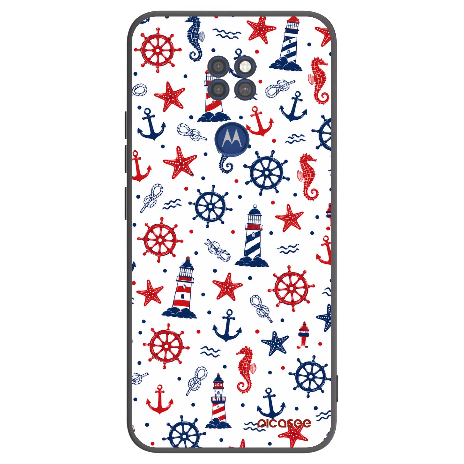 Picasee Μαύρη θήκη σιλικόνης για Motorola Moto G9 Play - Sailor Vibes