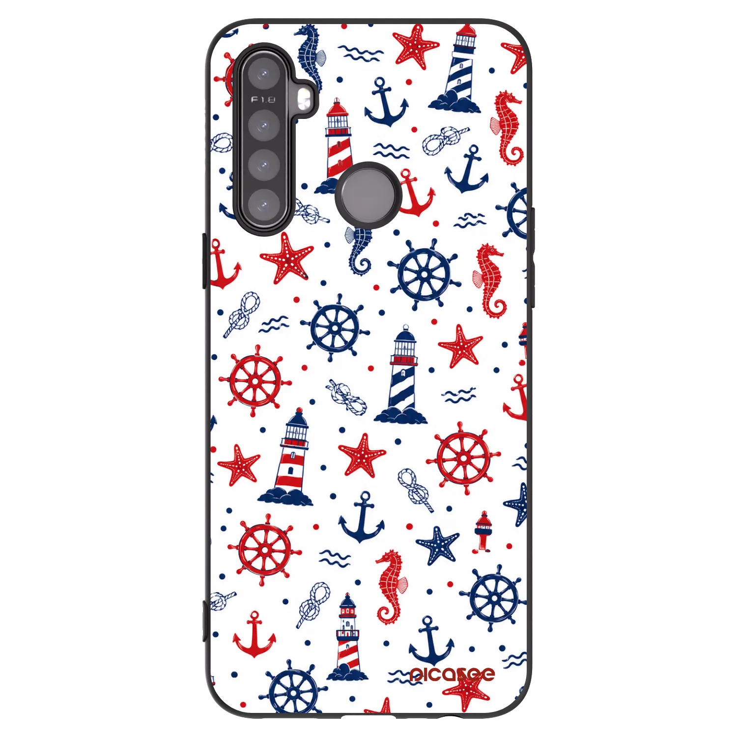 Picasee Μαύρη θήκη σιλικόνης για Realme 5 - Sailor Vibes