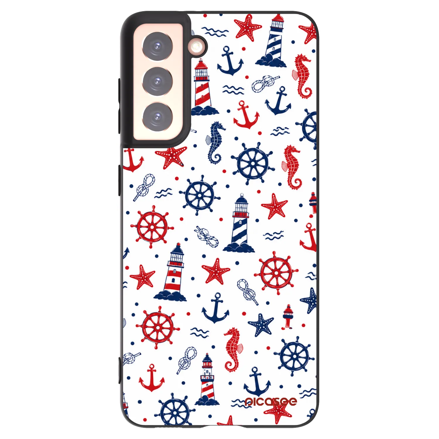 Picasee Μαύρη θήκη σιλικόνης για Samsung Galaxy S21 5G G991B - Sailor Vibes