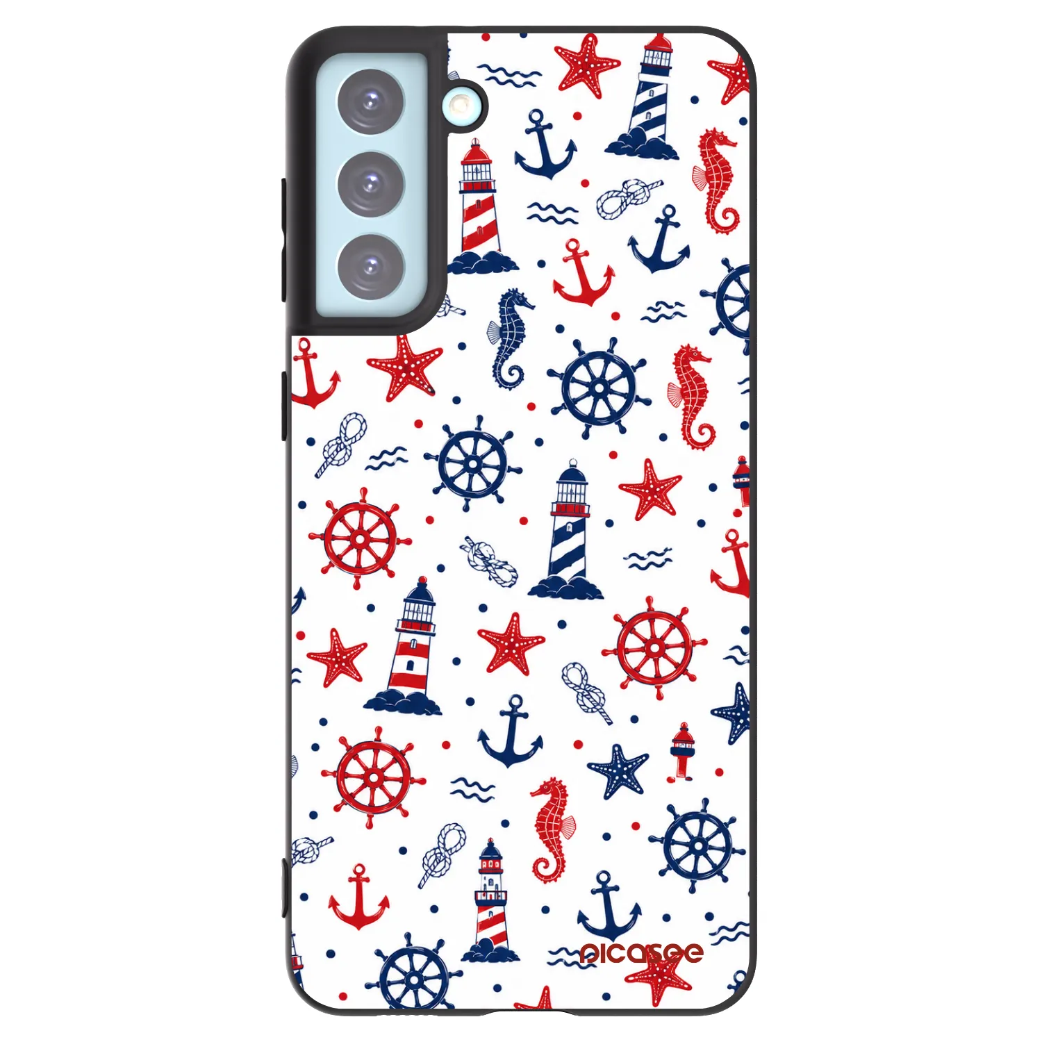 Picasee Μαύρη θήκη σιλικόνης για Samsung Galaxy S21+ 5G G996F - Sailor Vibes