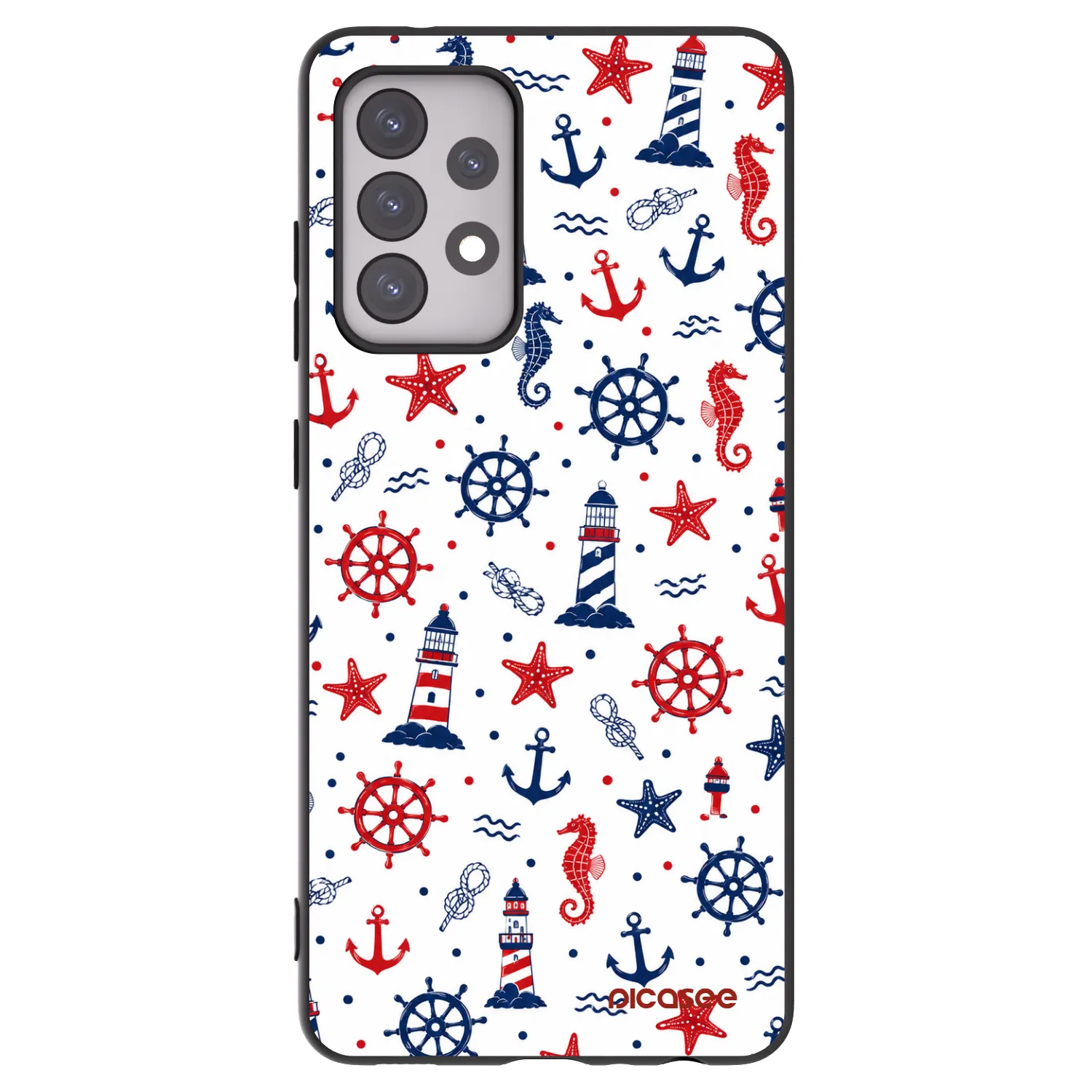 Picasee Μαύρη θήκη σιλικόνης για Samsung Galaxy A52 5G A525F - Sailor Vibes