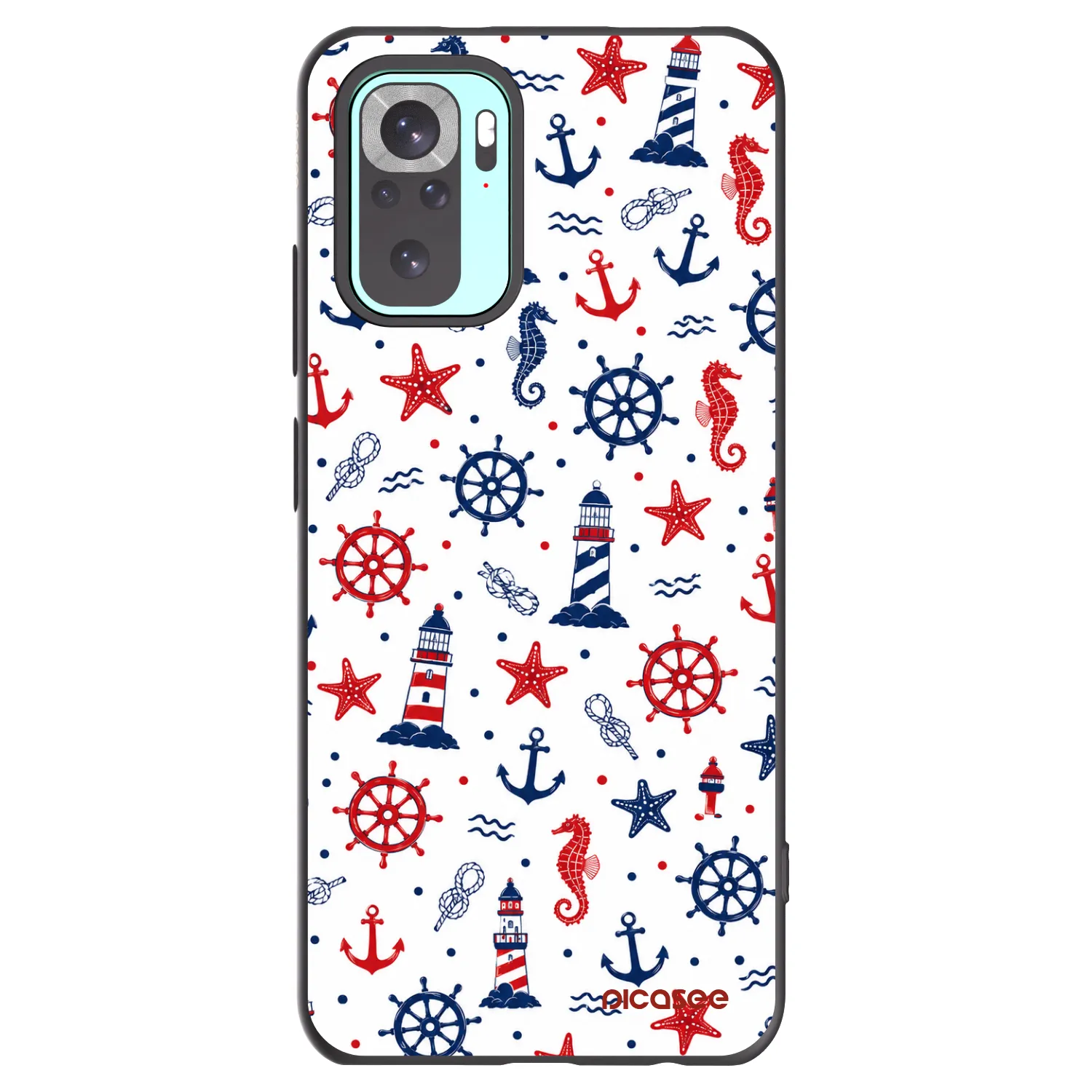 Picasee Μαύρη θήκη σιλικόνης για Xiaomi Redmi Note 10 Pro - Sailor Vibes
