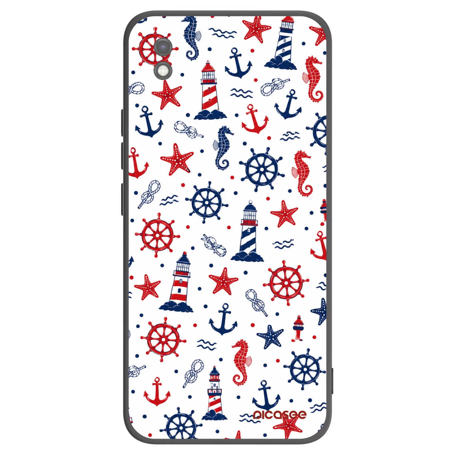 Picasee Μαύρη θήκη σιλικόνης για Xiaomi Redmi 9AT - Sailor Vibes
