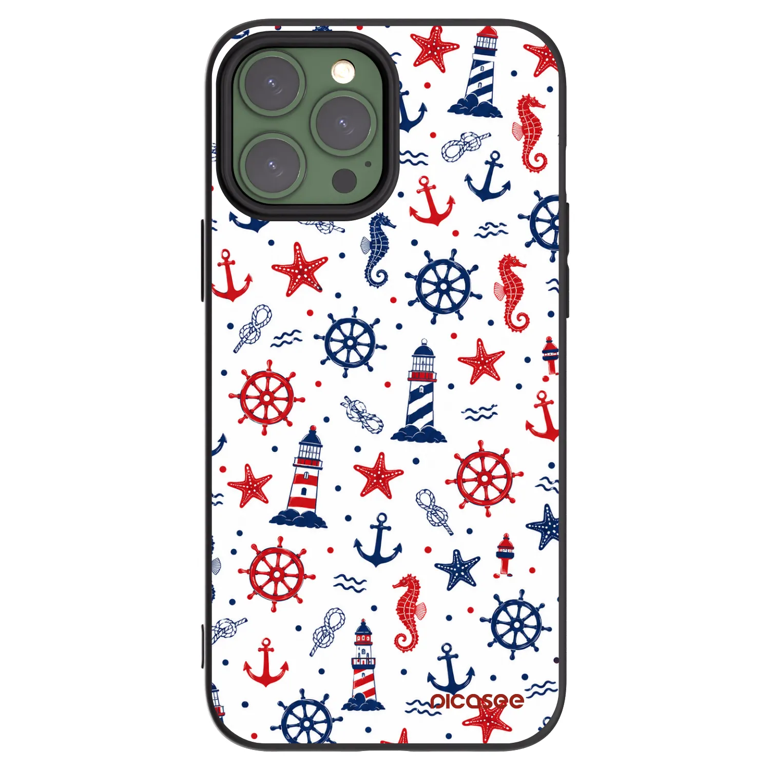 Picasee Μαύρη θήκη σιλικόνης για Apple iPhone 13 Pro Max - Sailor Vibes