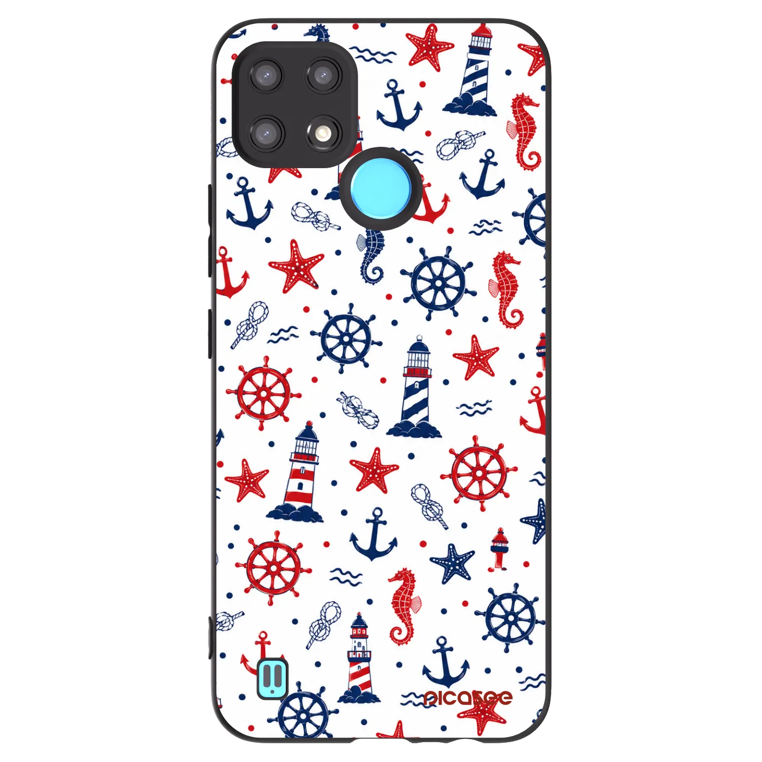 Picasee Μαύρη θήκη σιλικόνης για Realme C21 - Sailor Vibes