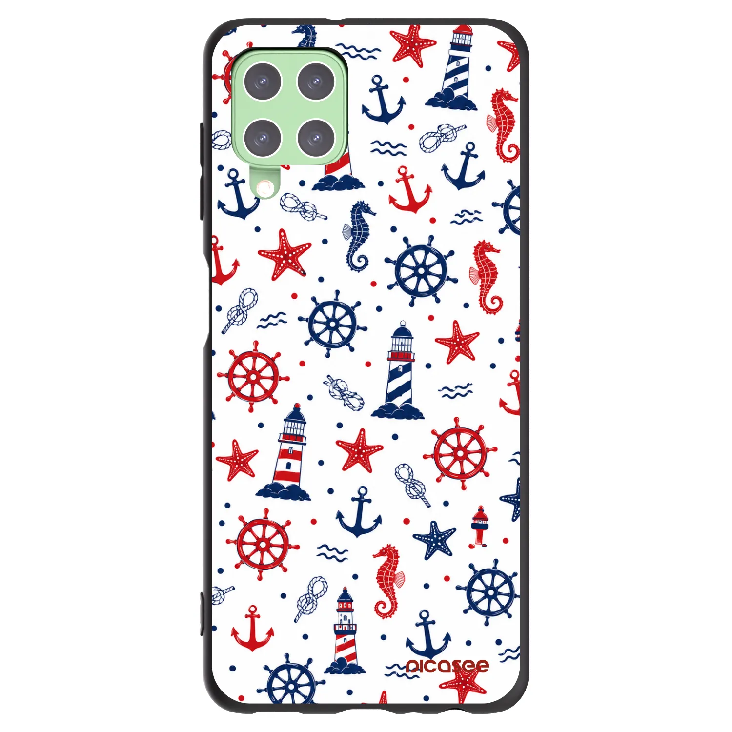 Picasee Μαύρη θήκη σιλικόνης για Samsung Galaxy A22 A225F 4G - Sailor Vibes