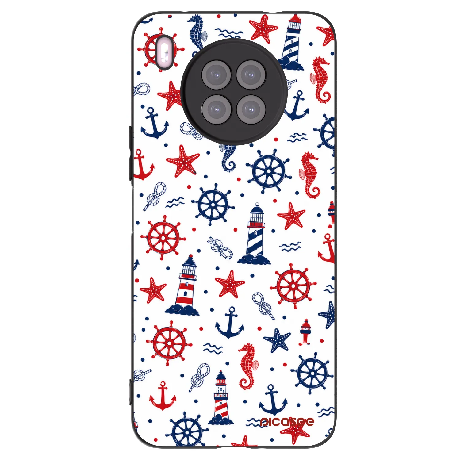 Picasee Μαύρη θήκη σιλικόνης για Huawei Nova 8i - Sailor Vibes