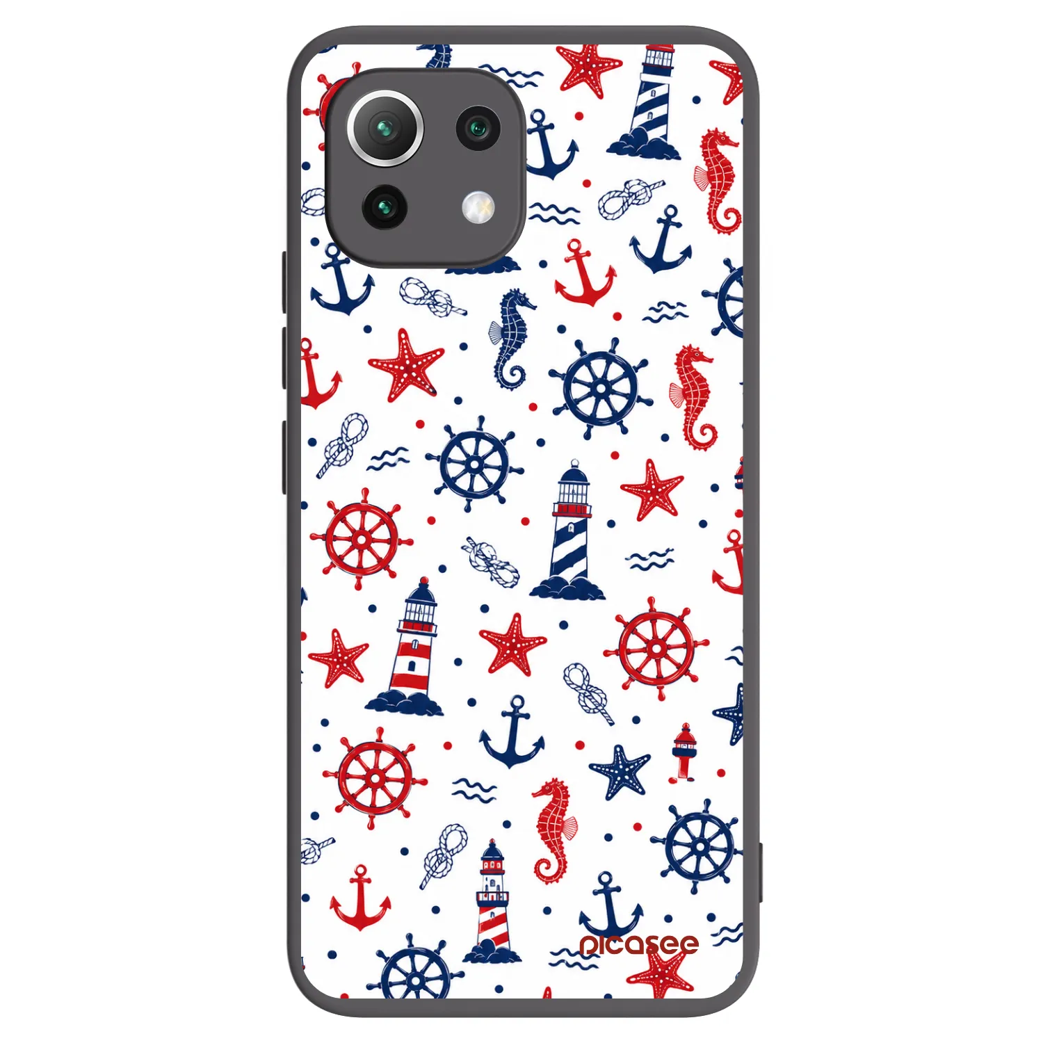 Picasee Μαύρη θήκη σιλικόνης για Xiaomi 11 Lite 5G NE - Sailor Vibes
