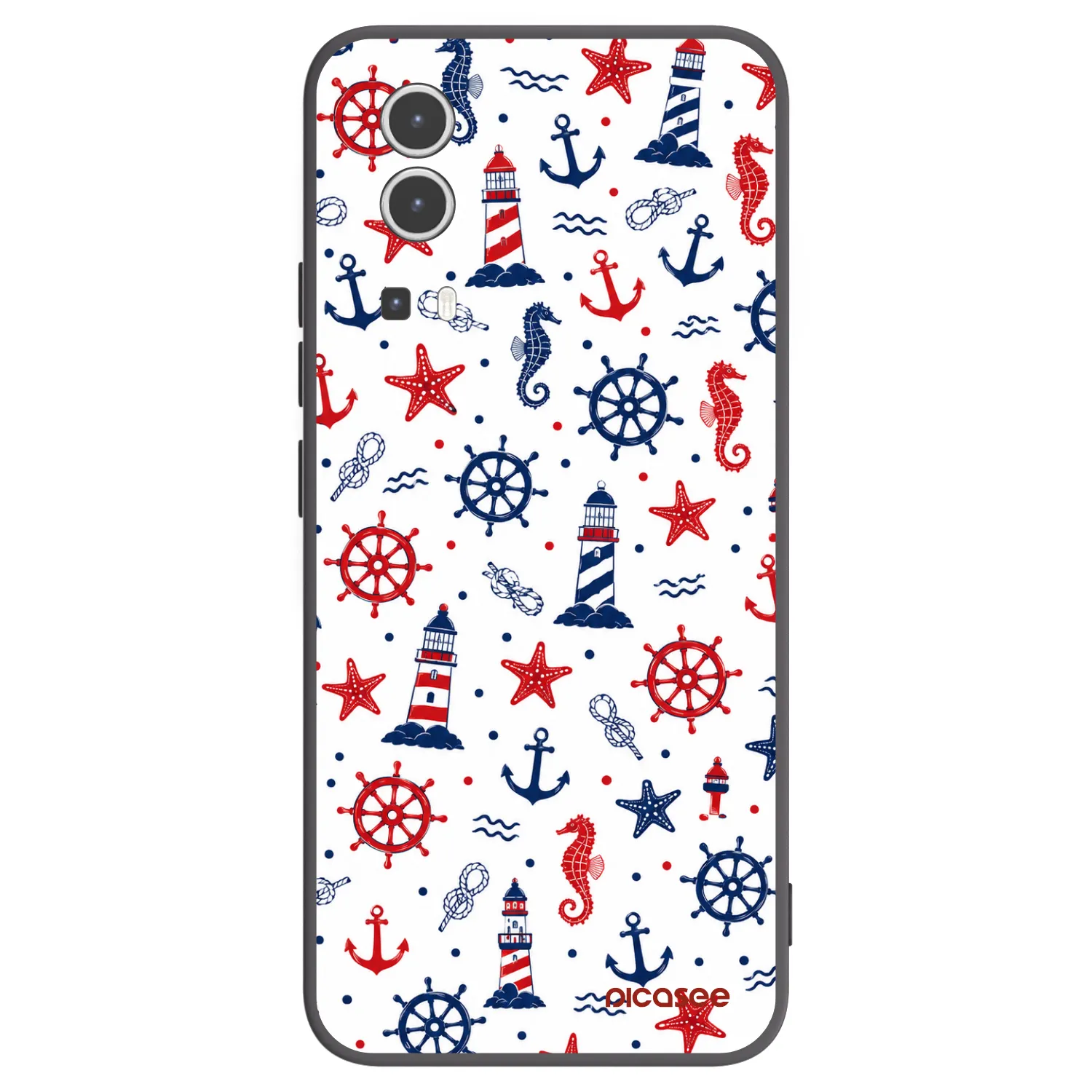 Picasee Μαύρη θήκη σιλικόνης για Vivo Y72 5G - Sailor Vibes