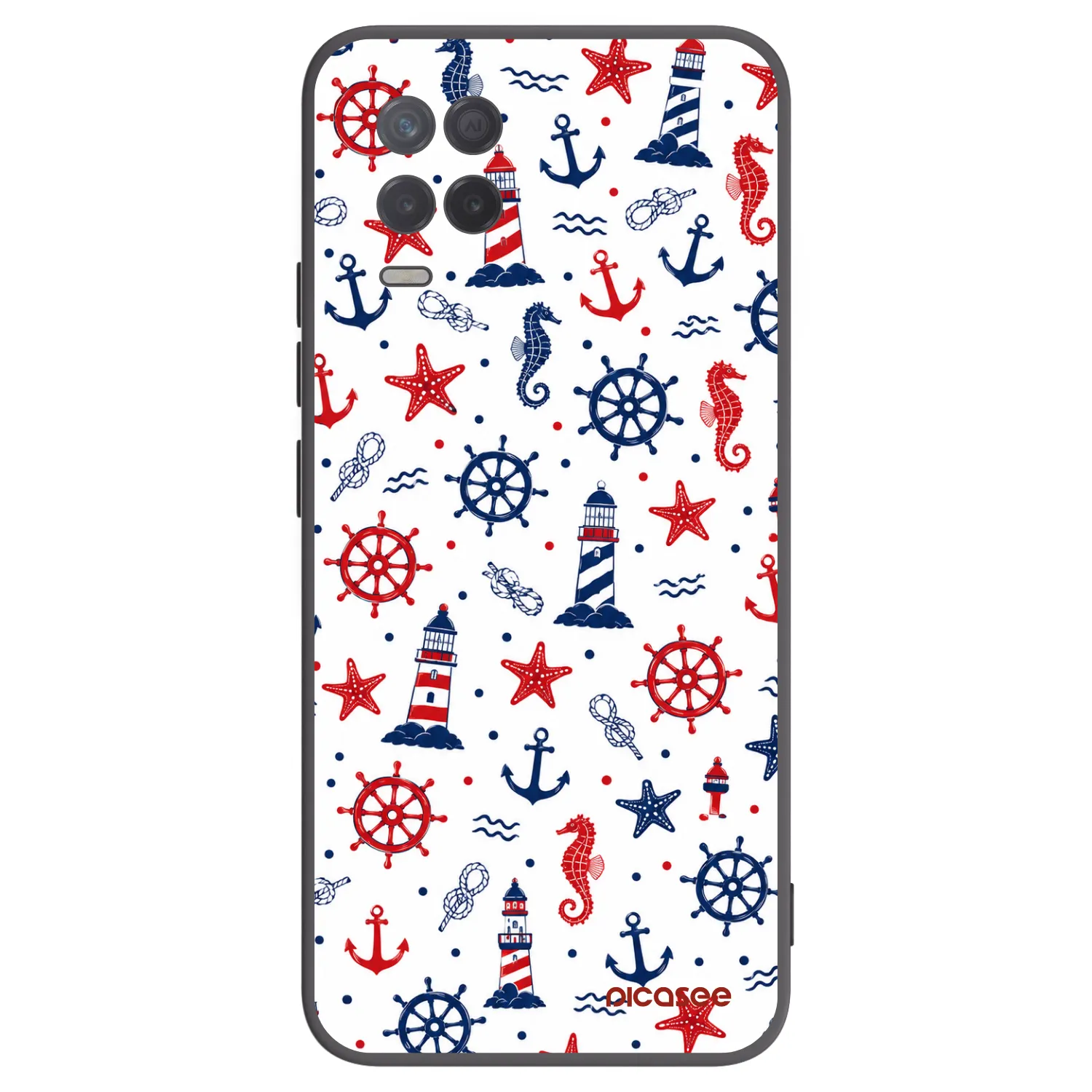 Picasee Μαύρη θήκη σιλικόνης για Realme 8 5G - Sailor Vibes