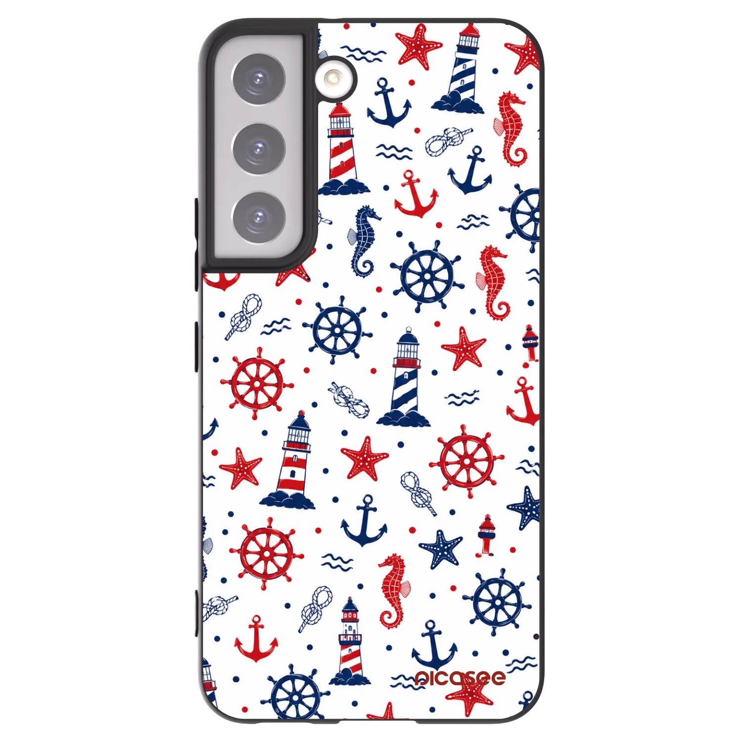 Picasee Μαύρη θήκη σιλικόνης για Samsung Galaxy S22 5G - Sailor Vibes