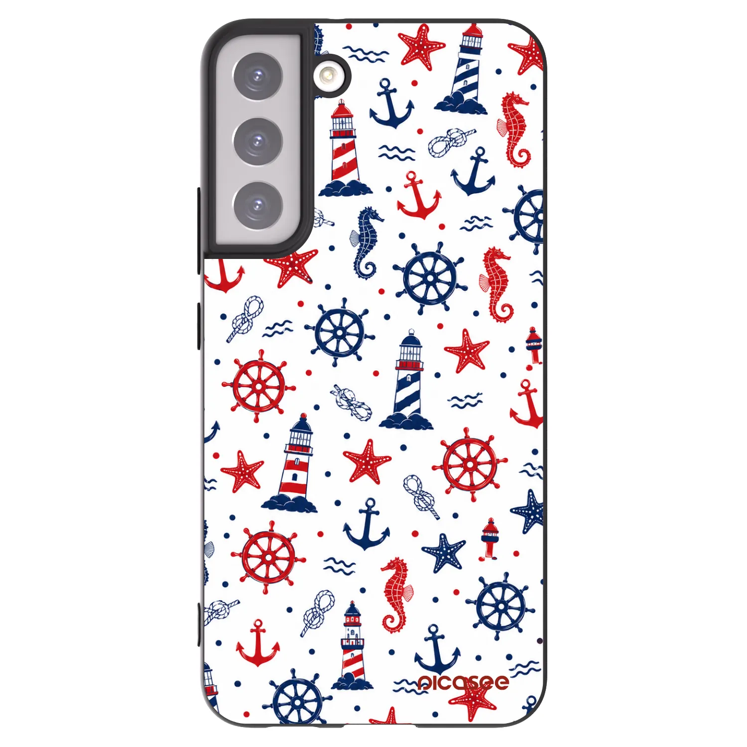 Picasee Μαύρη θήκη σιλικόνης για Samsung Galaxy S22+ 5G - Sailor Vibes
