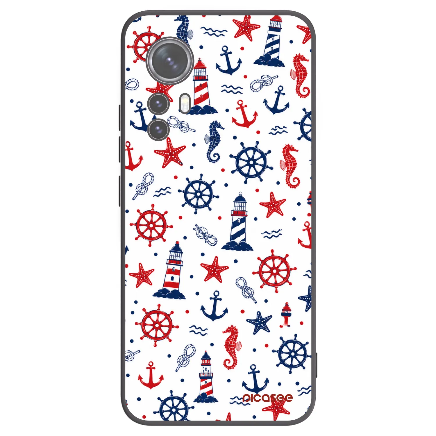 Picasee Μαύρη θήκη σιλικόνης για Xiaomi 12 - Sailor Vibes