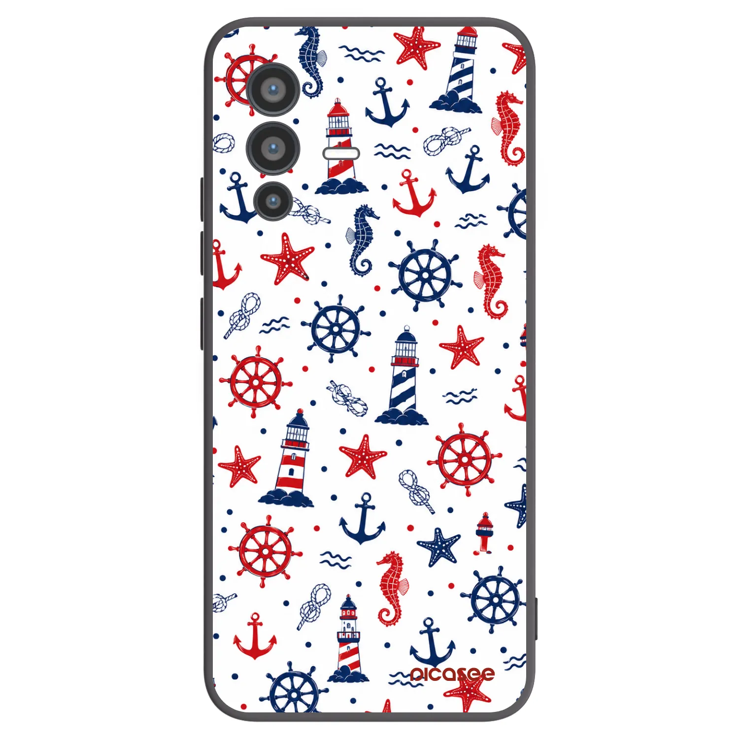 Picasee Μαύρη θήκη σιλικόνης για Vivo V23 5G - Sailor Vibes