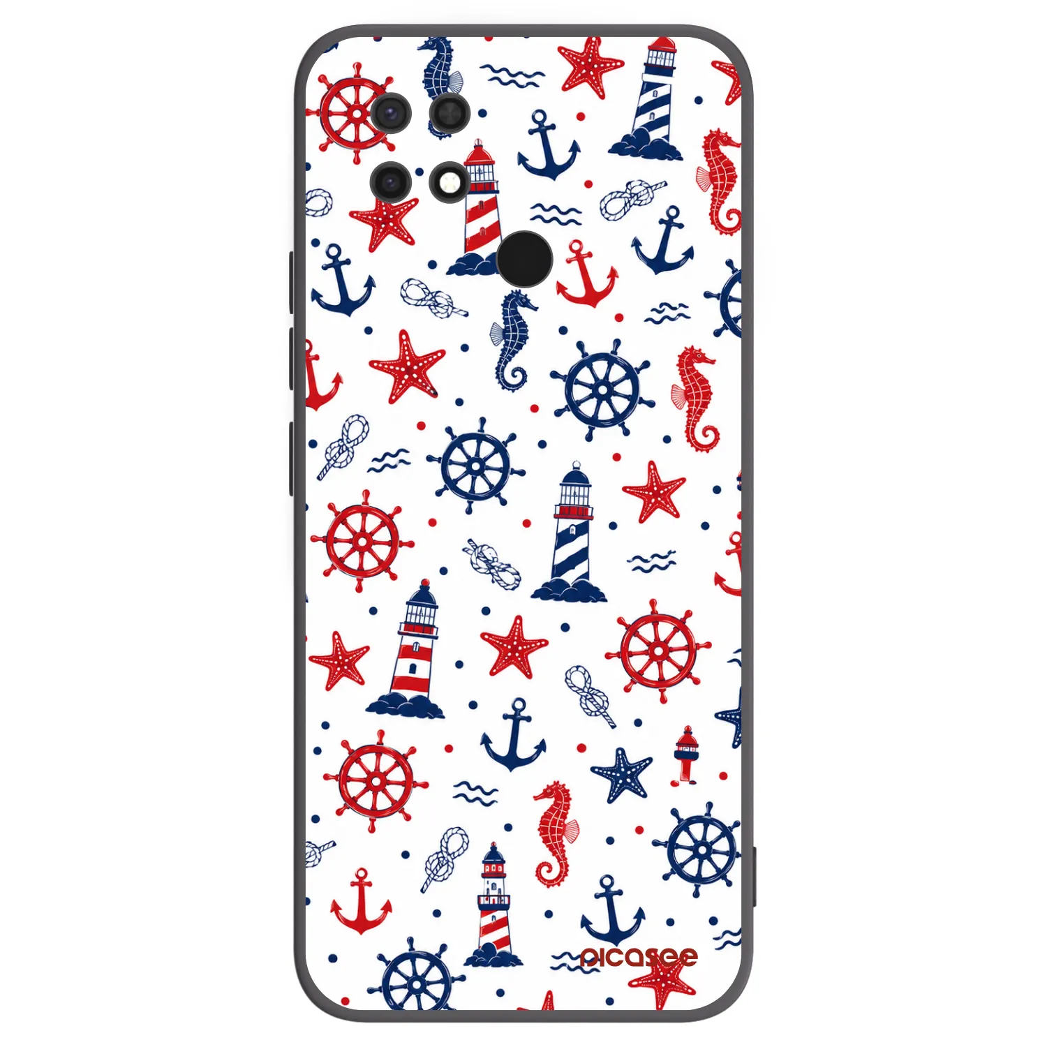 Picasee Μαύρη θήκη σιλικόνης για Xiaomi Redmi 10C - Sailor Vibes