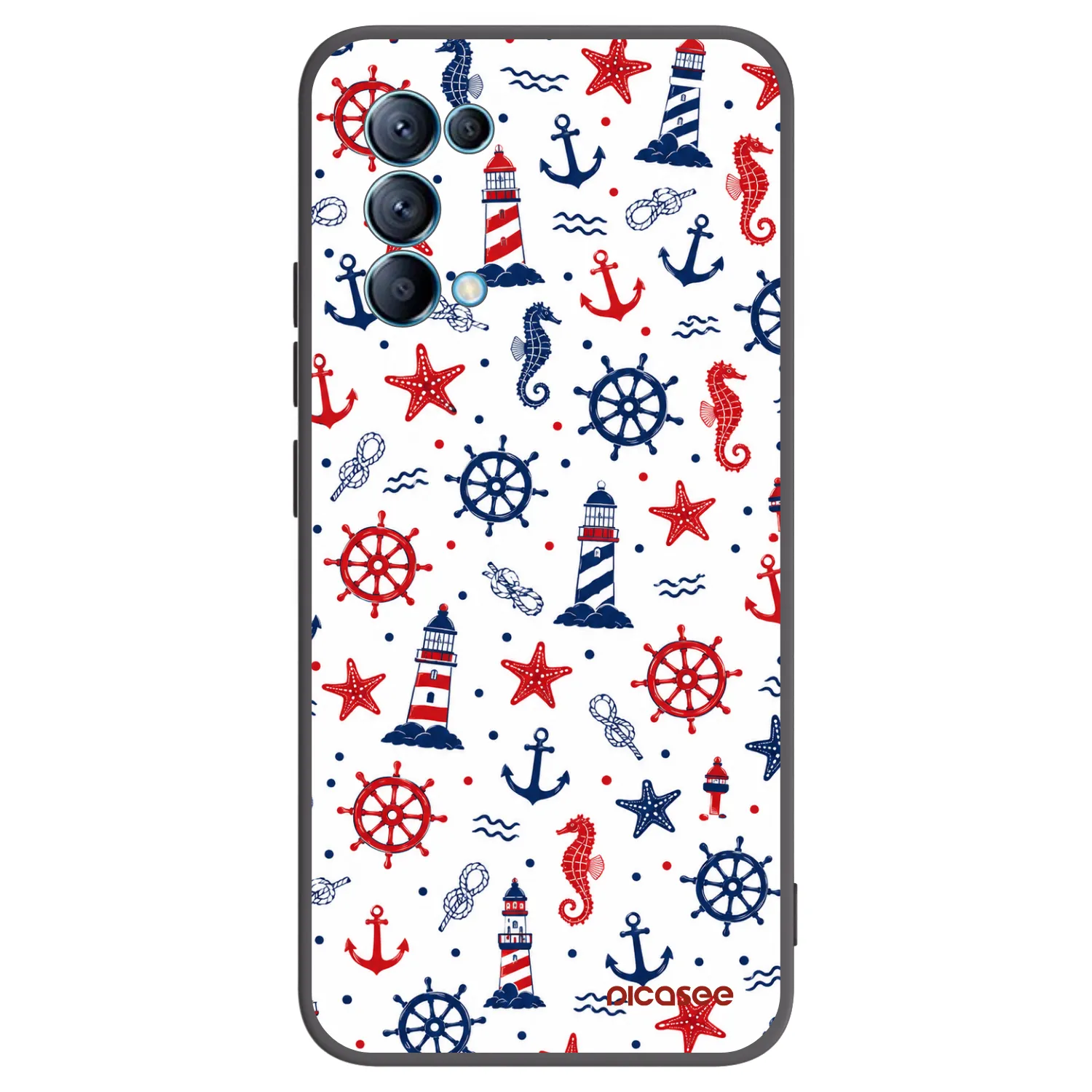 Picasee Μαύρη θήκη σιλικόνης για OPPO A16s - Sailor Vibes