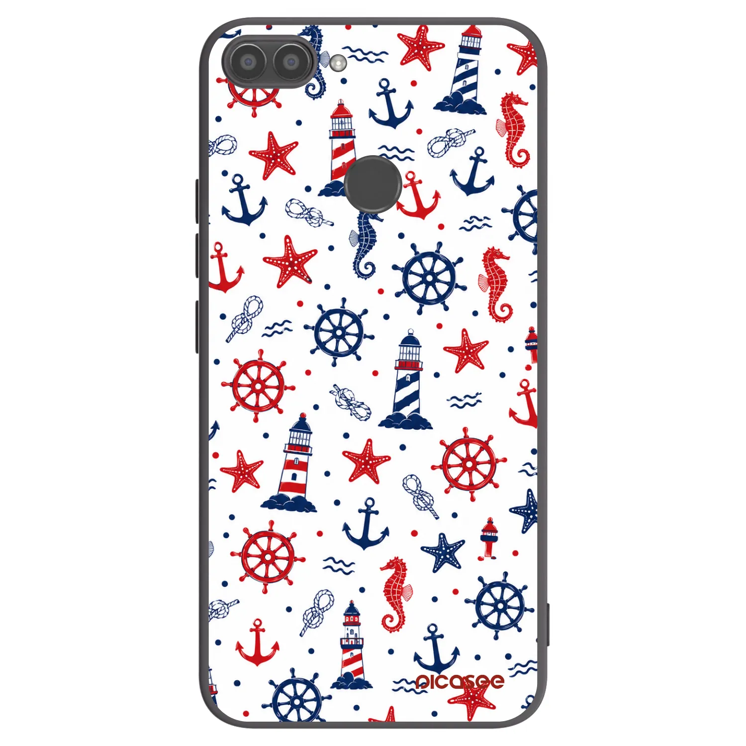 Picasee Μαύρη θήκη σιλικόνης για Huawei P Smart - Sailor Vibes