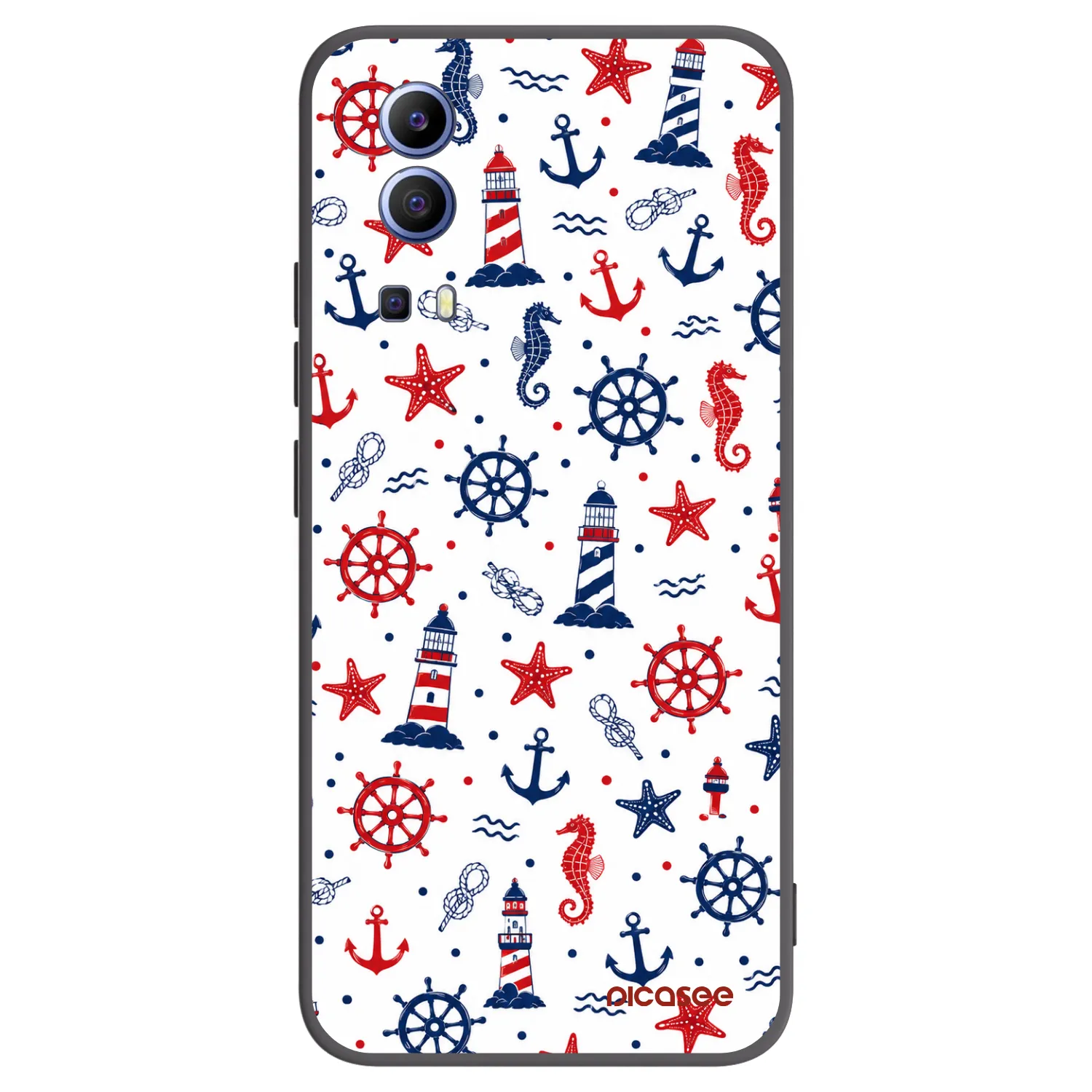 Picasee Μαύρη θήκη σιλικόνης για Vivo Y52 5G - Sailor Vibes
