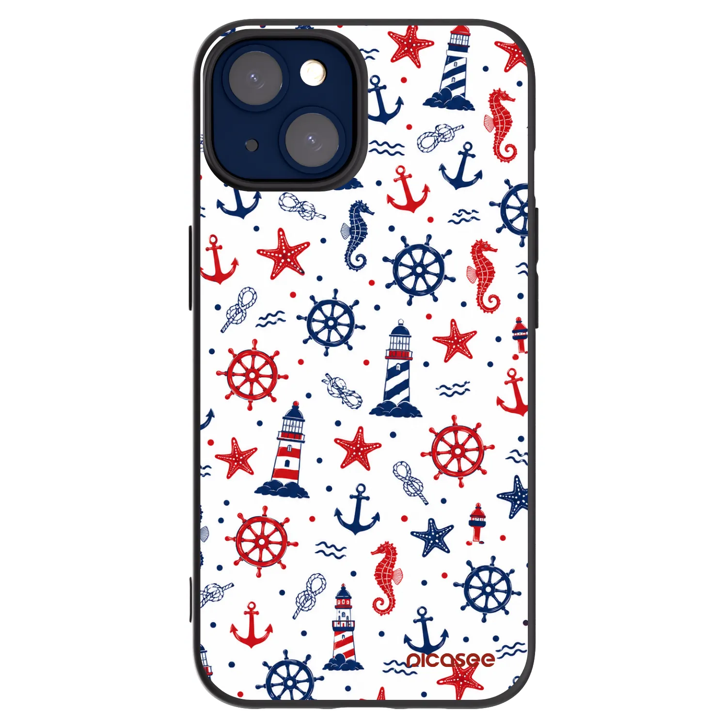 Picasee Μαύρη θήκη σιλικόνης για Apple iPhone 14 - Sailor Vibes