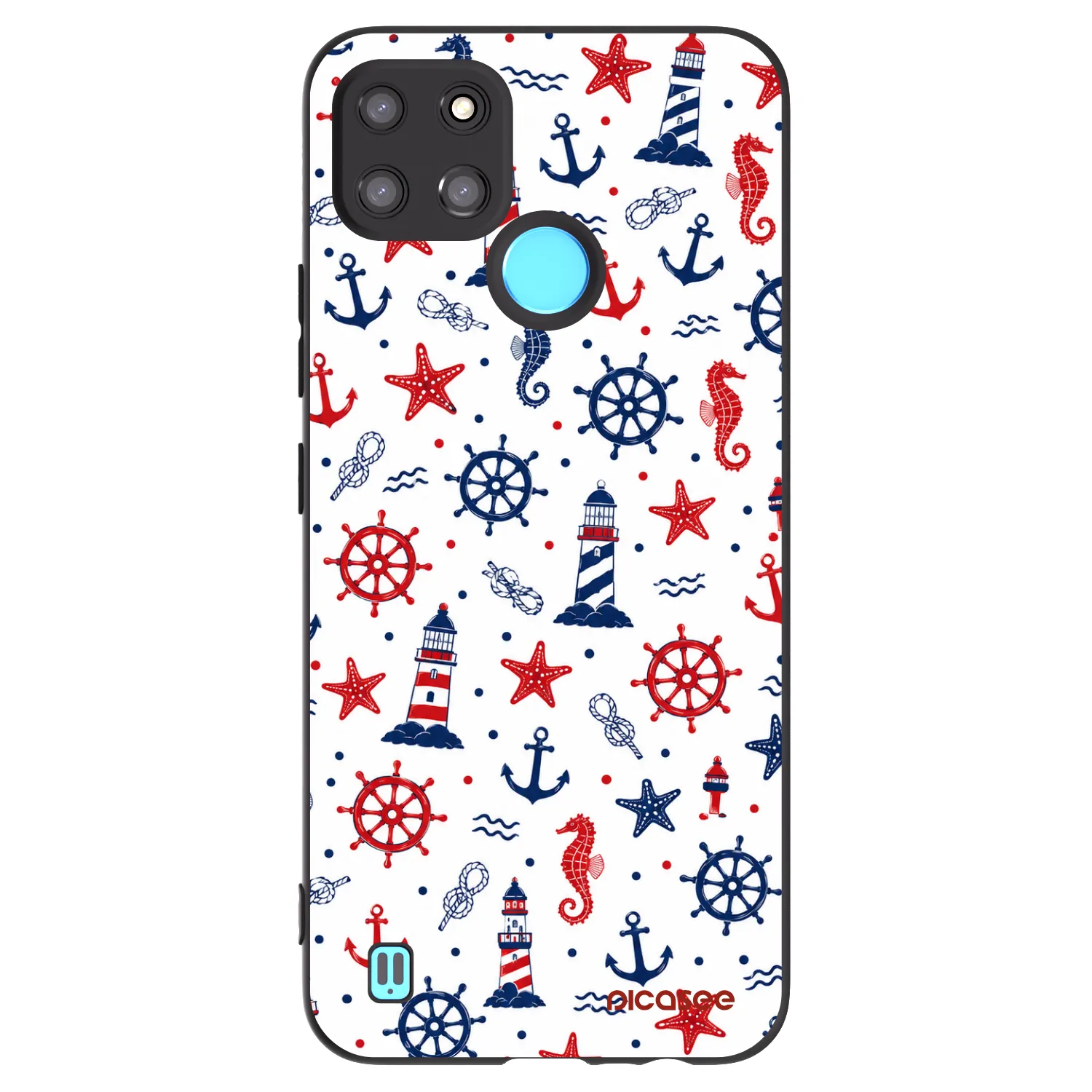 Picasee Μαύρη θήκη σιλικόνης για Realme C21Y - Sailor Vibes