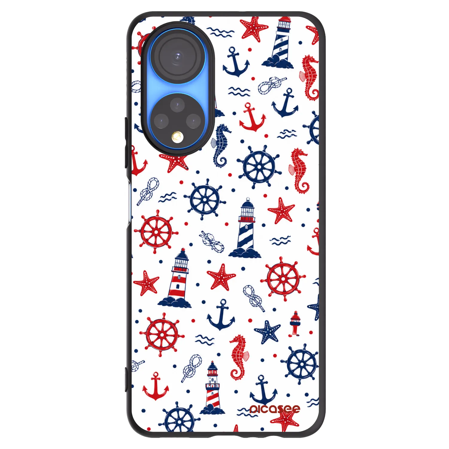 Picasee Μαύρη θήκη σιλικόνης για Honor X7 - Sailor Vibes