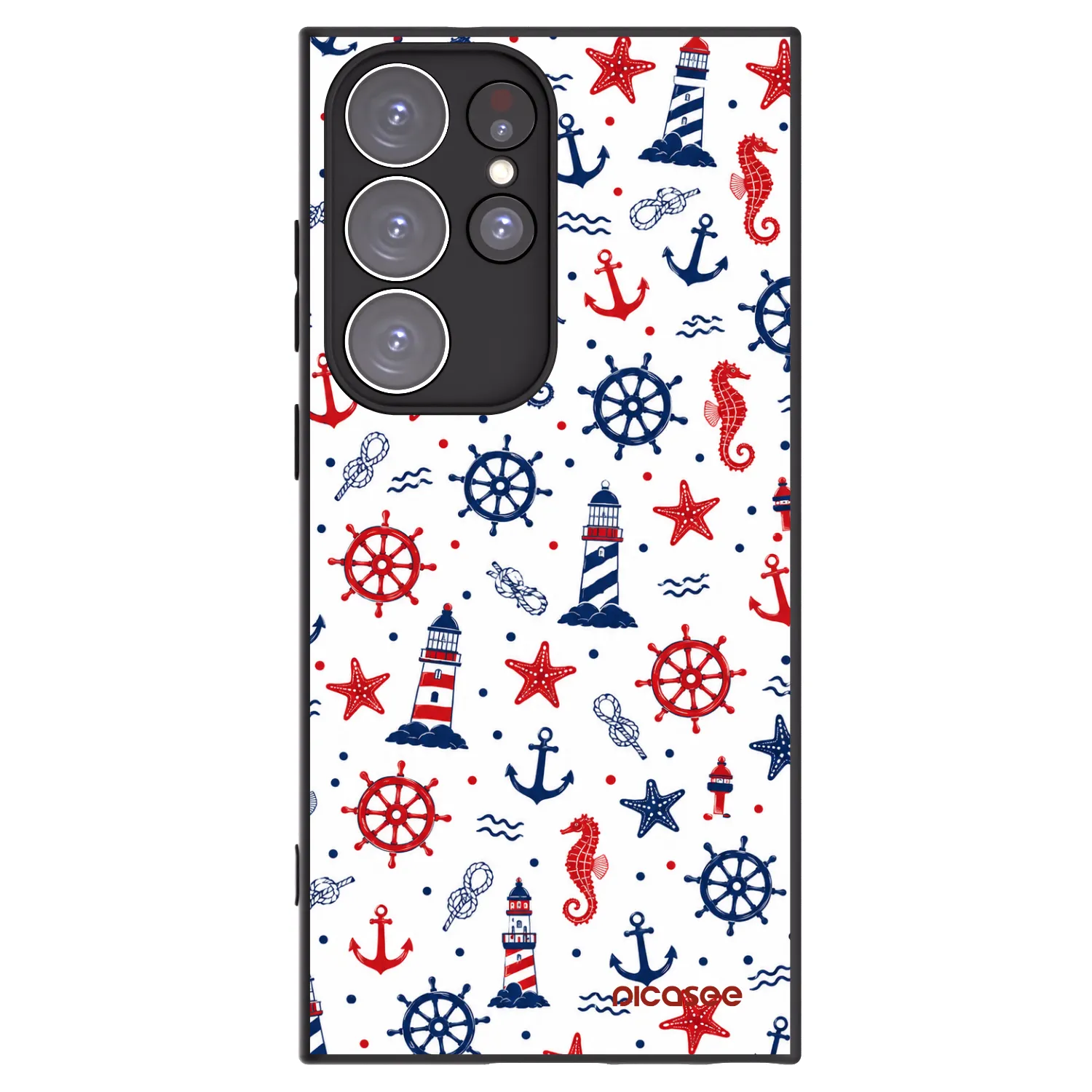 Picasee Μαύρη θήκη σιλικόνης για Samsung Galaxy S23 Ultra 5G - Sailor Vibes